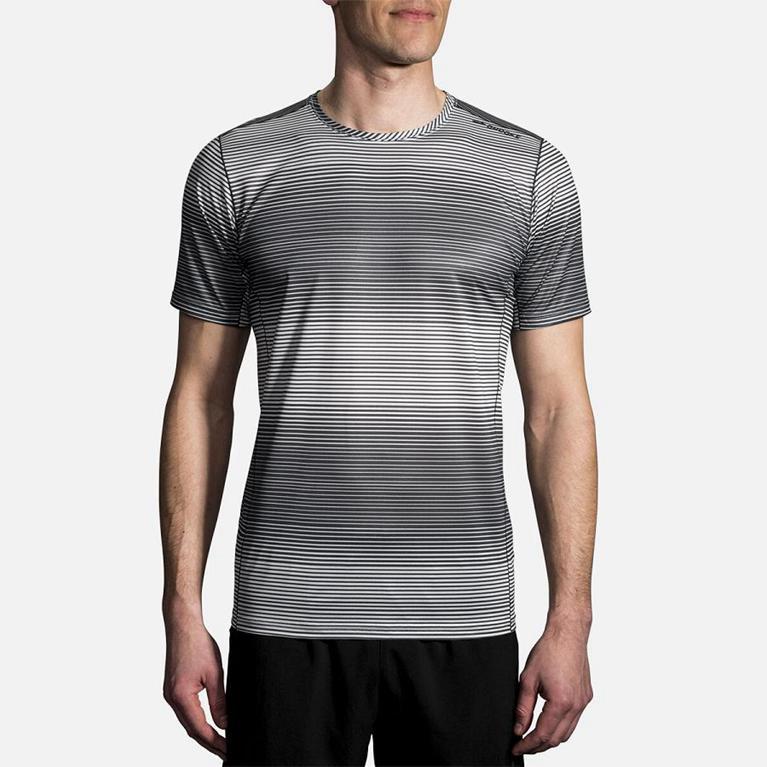 Brooks Ghost Men's Short Sleeve Running Shirt - Grey (59812-ZYPU)